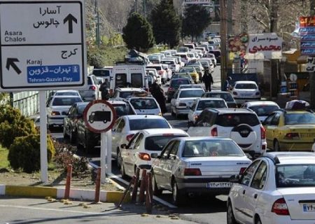 جاده چالوس ترافیک شد!